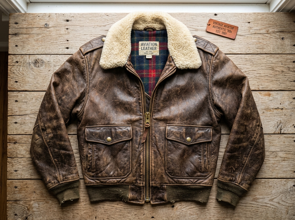 Vintage Leather Bomber